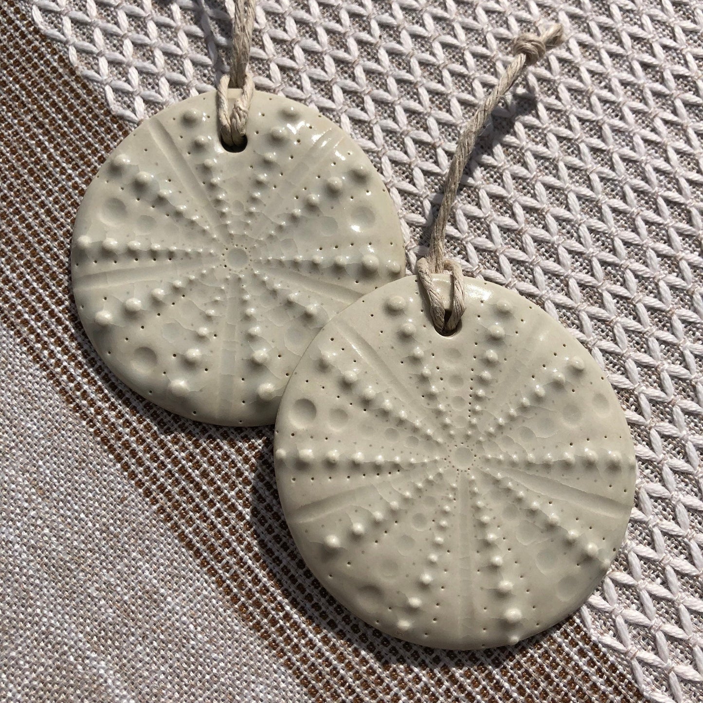 White Sea Urchin Ornament