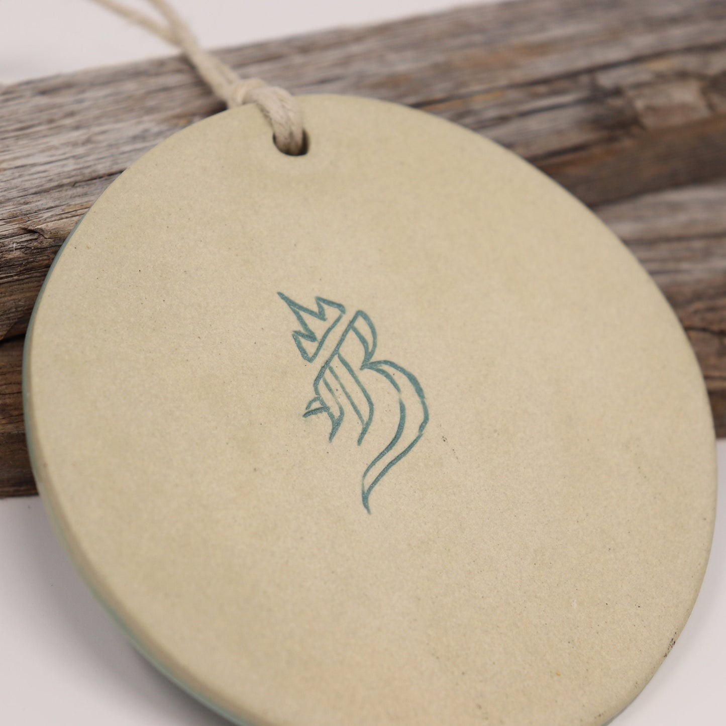 Aqua Sea Horse Handmade Ceramic Ornament