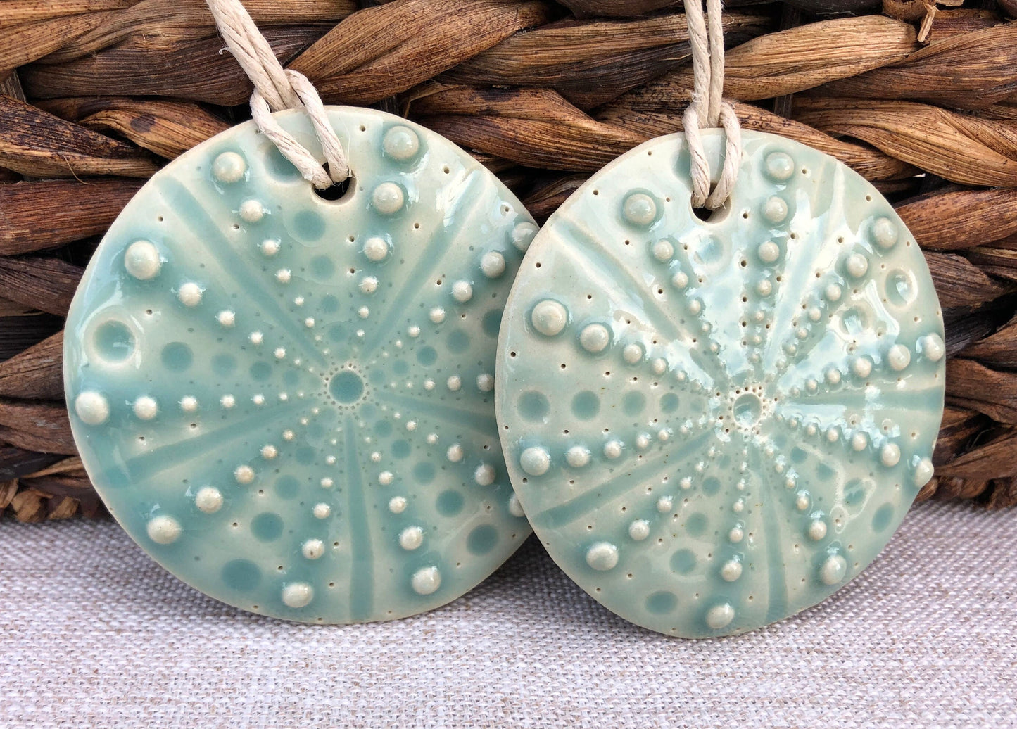 Aqua Sea Urchin Ornament