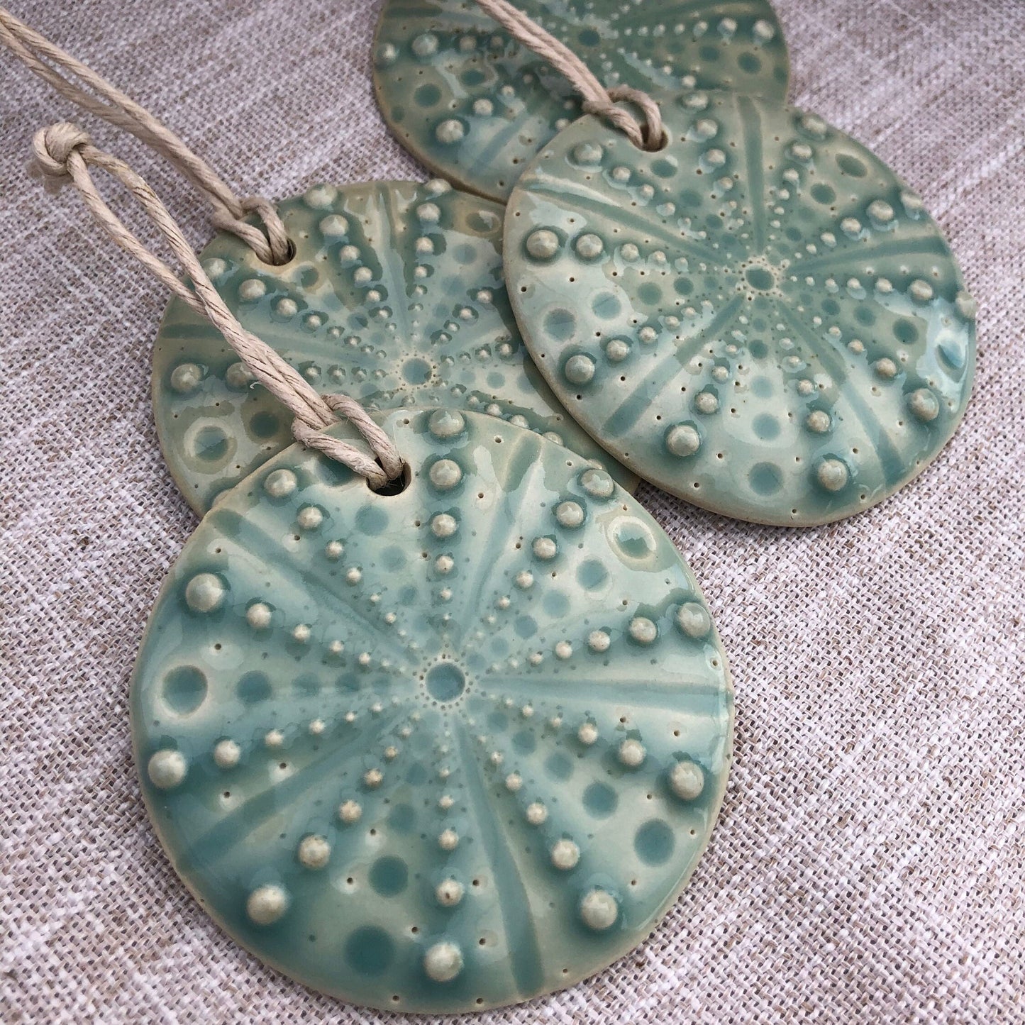 Aqua Sea Urchin Ornament
