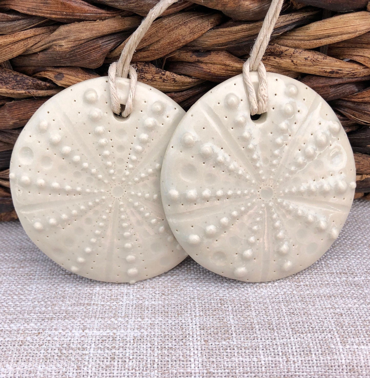 White Sea Urchin Ornament