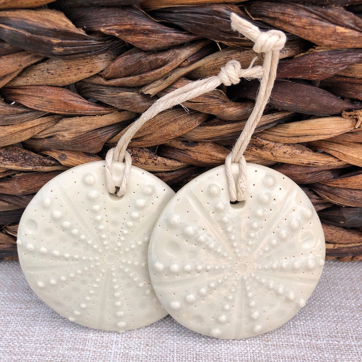 White Sea Urchin Ornament