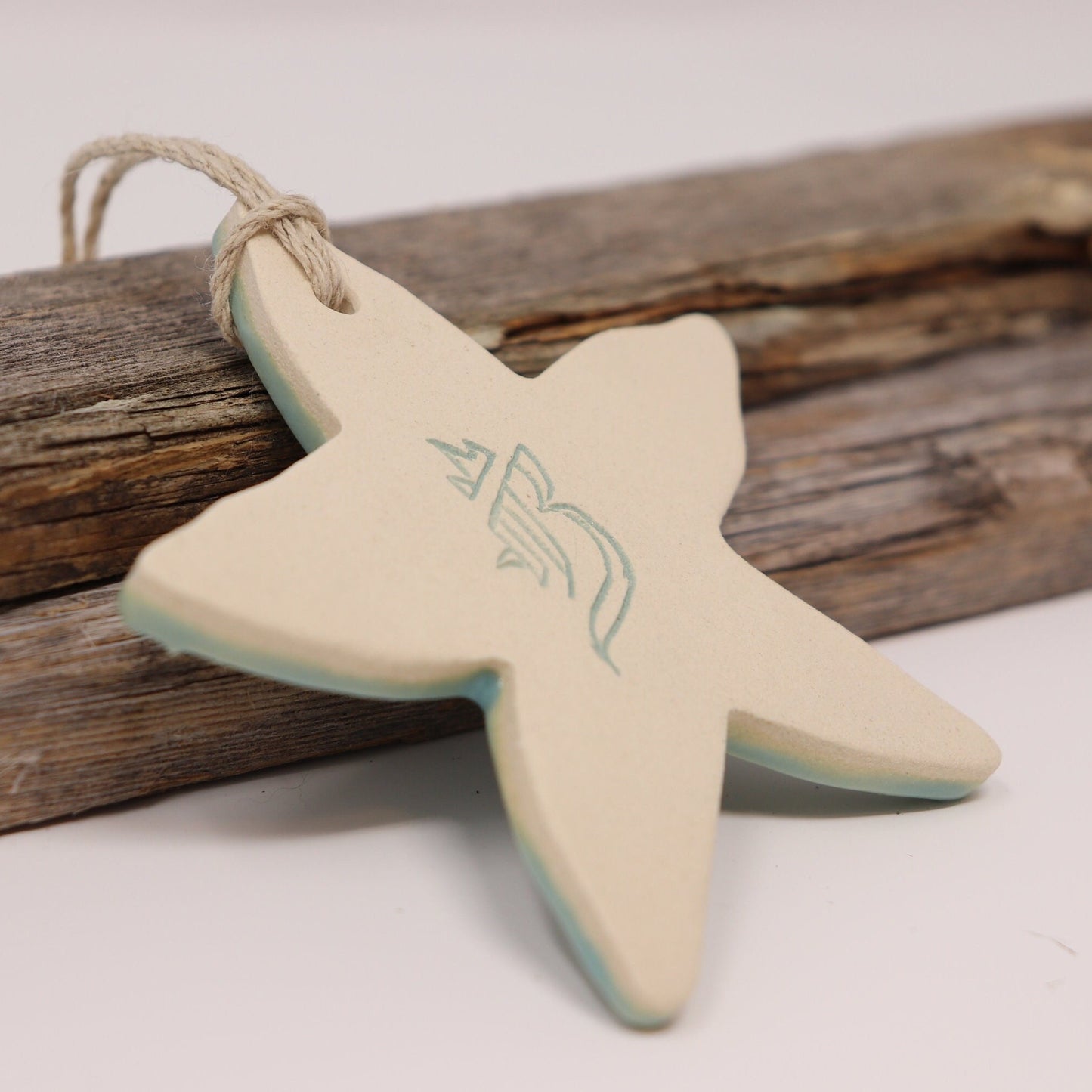 White Starfish Ceramic Ornament