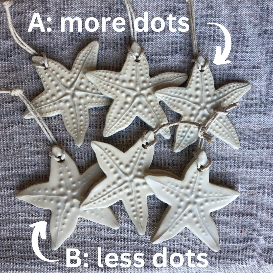 White Starfish Ceramic Ornament