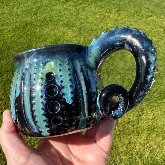 Tentacle-Handle Mug - "Bioluminescence" Color
