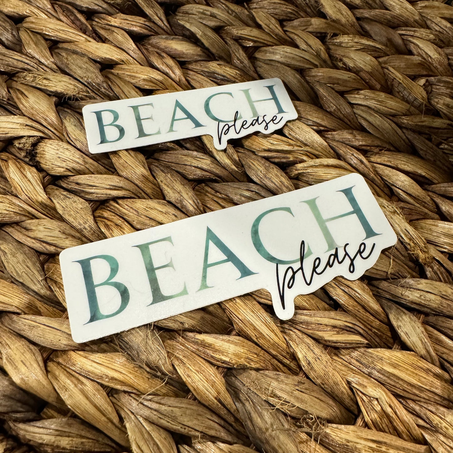 “Beach Please” High-Quality Vinyl Sticker