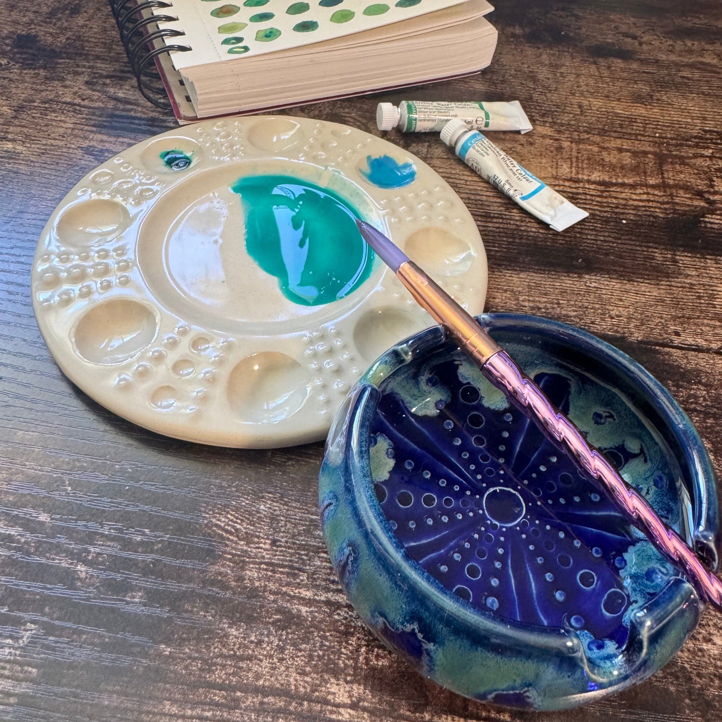 Ceramic Sea Urchin Paint Palette