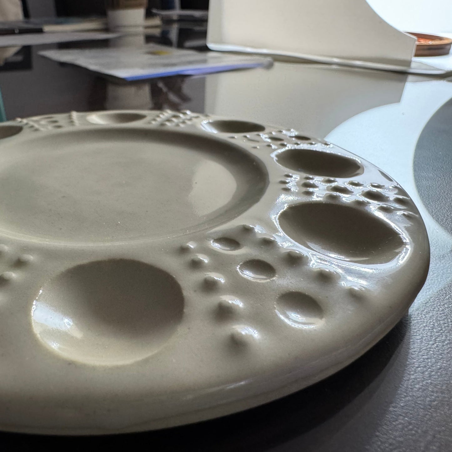 Ceramic Sea Urchin Paint Palette