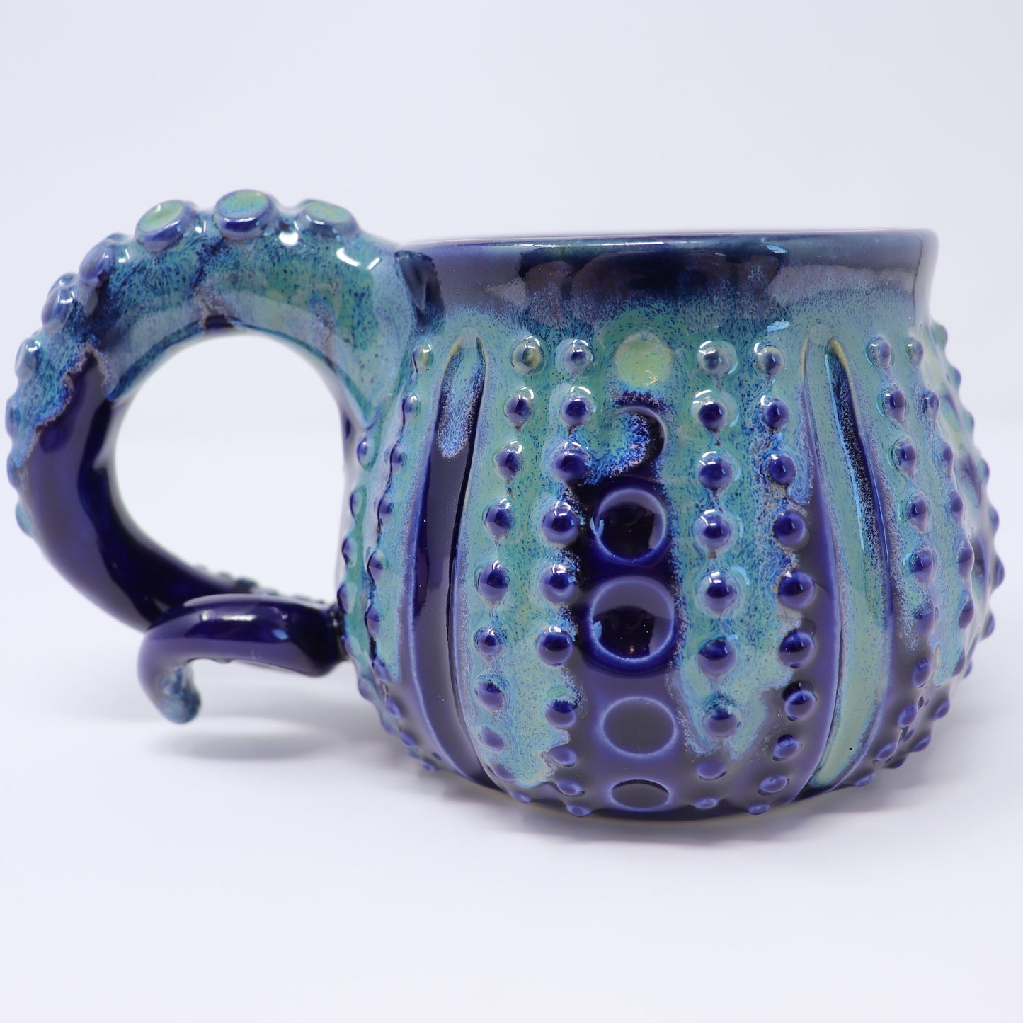 Tentacle-Handle Mug - Blue + Turquoise