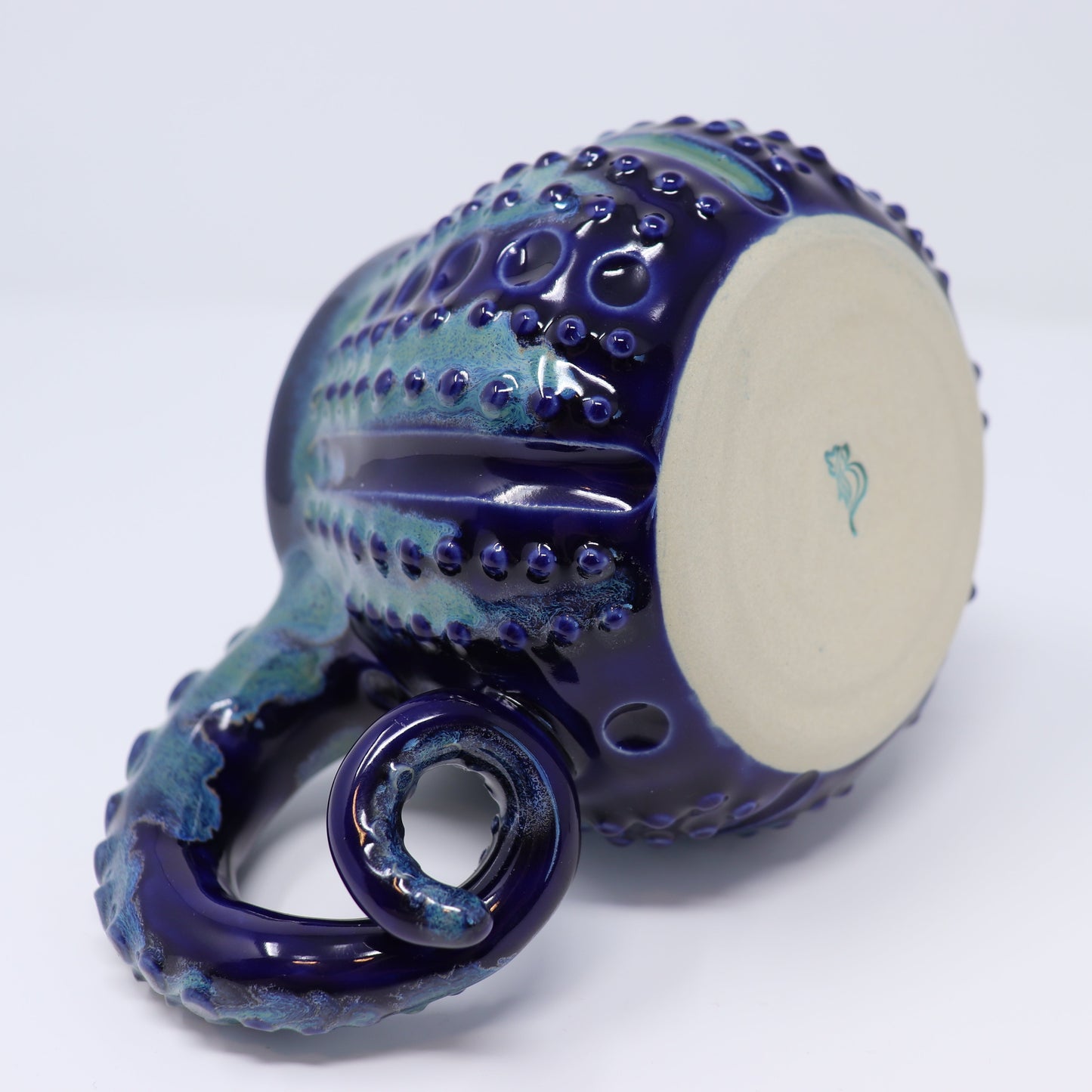 Tentacle-Handle Mug - Blue + Turquoise