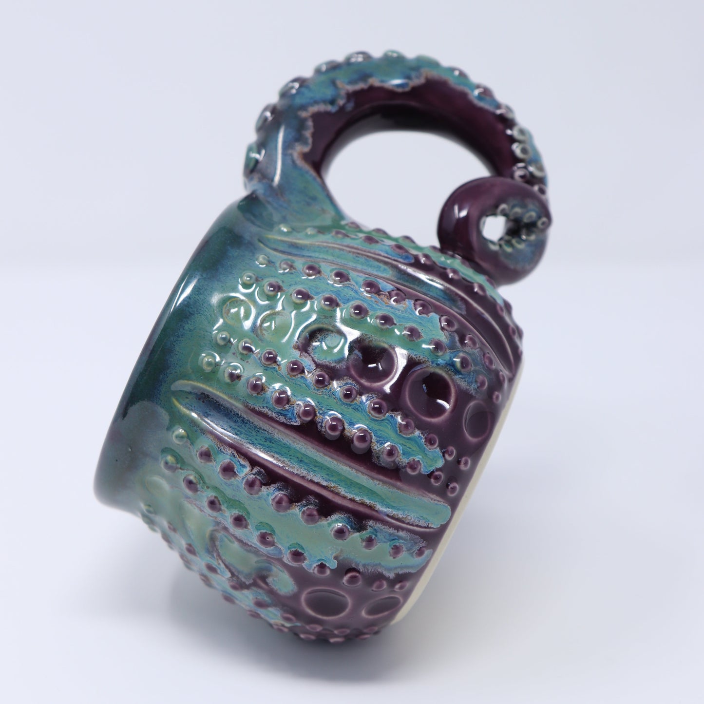 Tentacle-Handle Mug - Purple + Turquoise